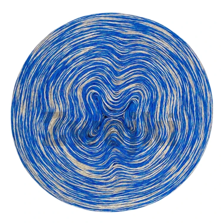 Zwojek Mel Bamboo 02 - zimny beż x 2/ciemny niebieski mel. x 2, 4 nitki