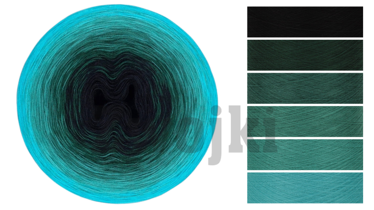 ZWOJEK Less Ba150 - czarny/butelkowa zieleń/ciemny szmaragd/morski/szmaragd/turkus