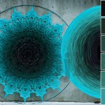 ZWOJEK Less Ba150 - Peek - A - Boo by Crochet Addiction - czarny/butelkowa zieleń/ciemny szmaragd/morski/szmaragd/turkus