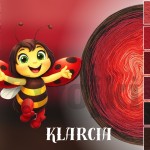 ZWOJEK FL137 - Klarcia - papaja/ognista czerwień/burgund/malaga/czekolada/brązowy