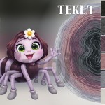 ZWOJEK FL134 - Tekla - ciemny szary/średni szary/blady fiolet/brudny róż/stalowy/biały