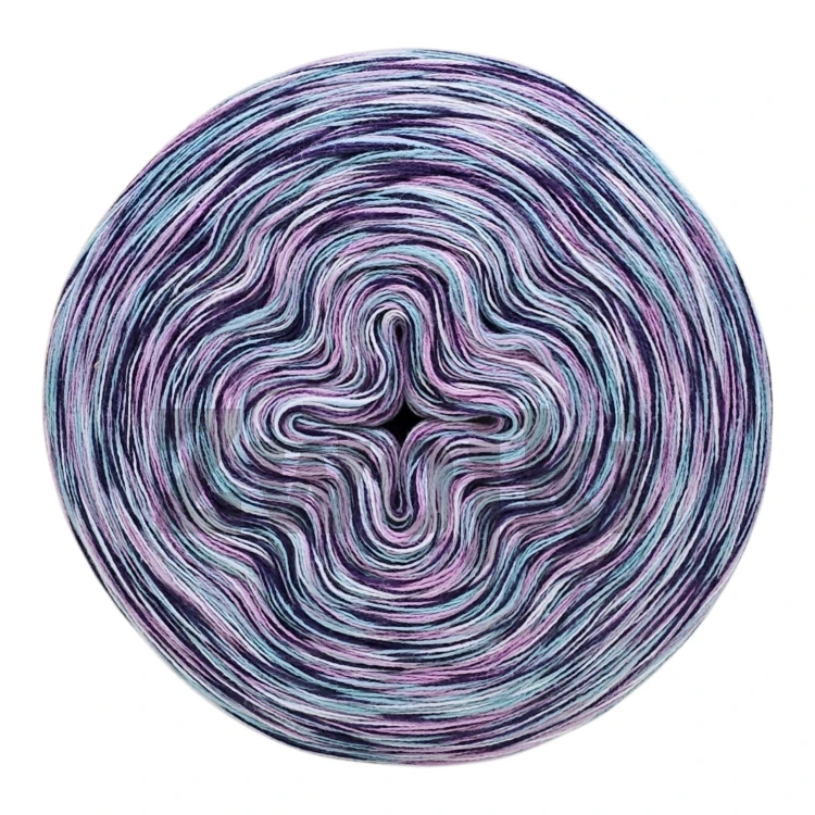 Zwojek Melanż  Mel-F 43 - biały/fiolet/wrzos/patyna, 4 nitki