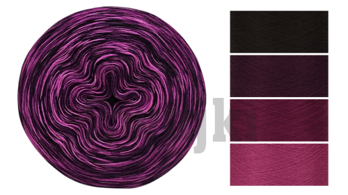 Zwojek Melanż Mel-F 42 - wino/piwonia/jeżyna/czekolada, 4 nitki