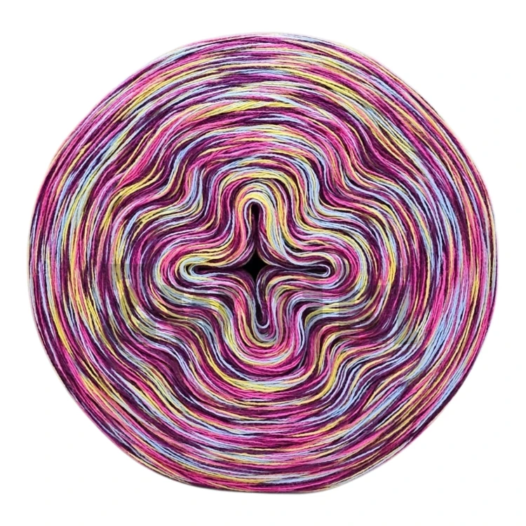 Zwojek Melanż  Mel-F 44 - słoneczko/fuksja/jeżyna/woda, 4 nitki