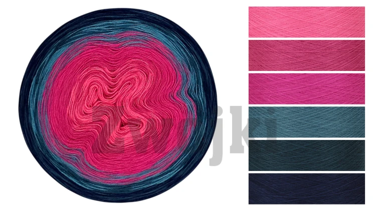 ZWOJEK FL138 - neonowy róż/fuksja/neon plus pink/jasny petrol/petrl/granat