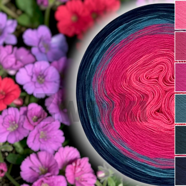 ZWOJEK FL138 neonowy róż fuksja motek ombre kolorowy