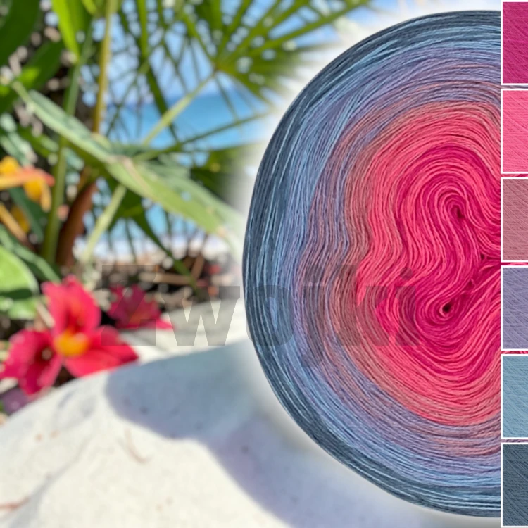 ZWOJEK FL142 Berry Ice Cookie motek ombre róż błękit denim