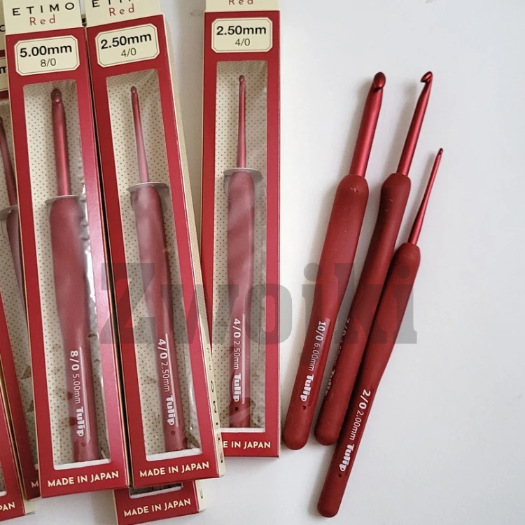 szydełko Tulip Etimo Red ergonomiczne premium