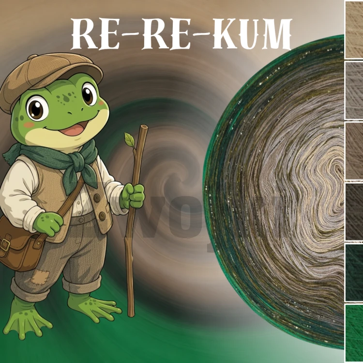 ZWOJEK DeLux Re-Re-Kum motek ombre kolorowy