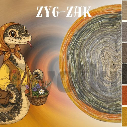 ZWOJEK DeLux Zyg Zak motek ombre do szydełkowania