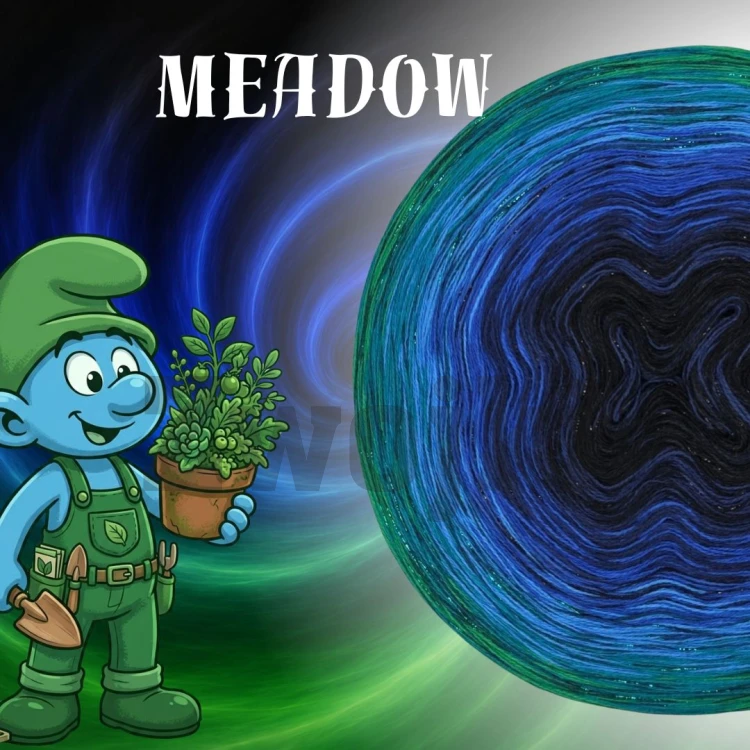 Zwojek DeLux Meadow - delikatny motek ombre w harmonijnych, naturalnych kolorach