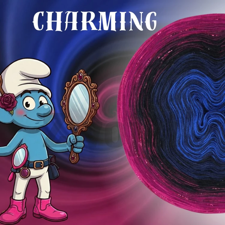 Zwojek DeLux Charming - luksusowy, uroczy motek ombre w romantycznych kolorach