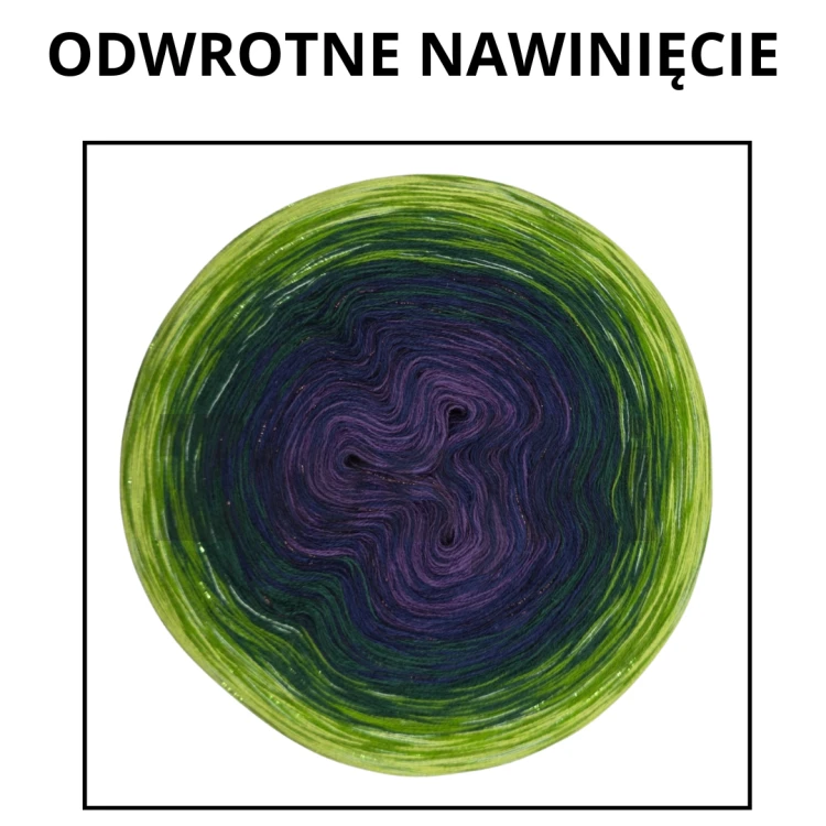 Cieniowany motek premium Zwojki DeLux Sok z gumijagod gotowy do dziergania radosnej chusty