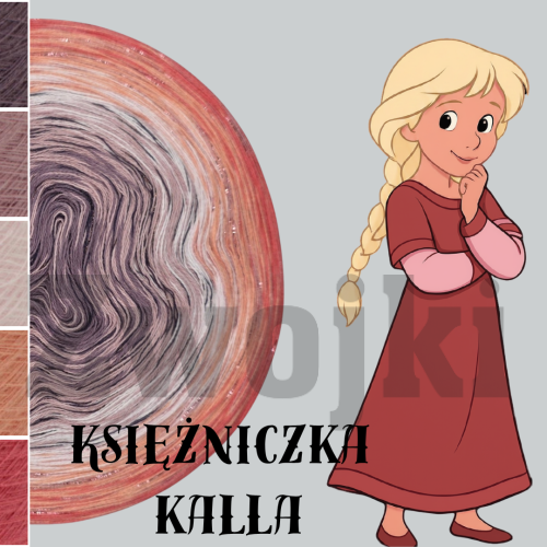 Zwojek DeLux Księżniczka Kalla - luksusowy motek ombre o baśniowych i eleganckich kolorach