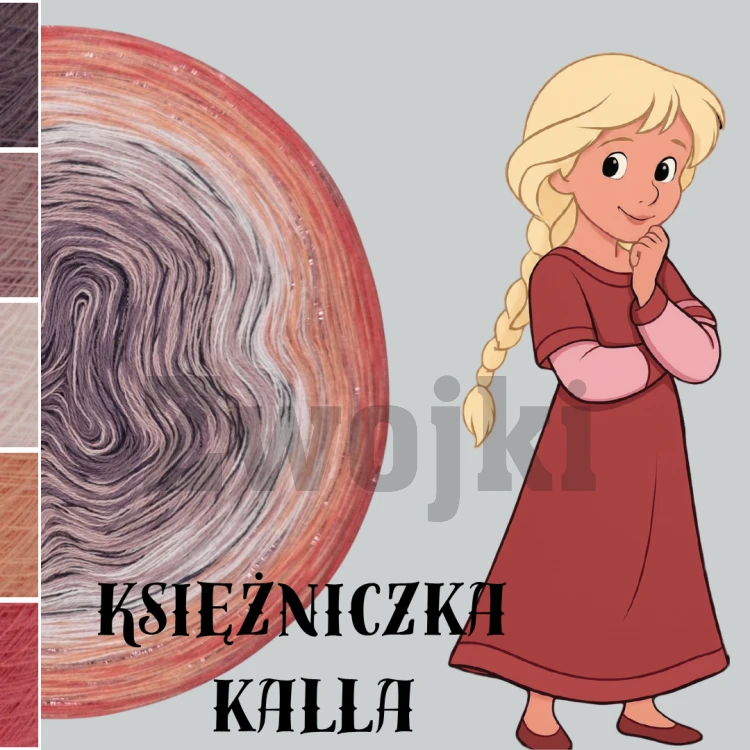 Zwojek DeLux Księżniczka Kalla - luksusowy motek ombre o baśniowych i eleganckich kolorach