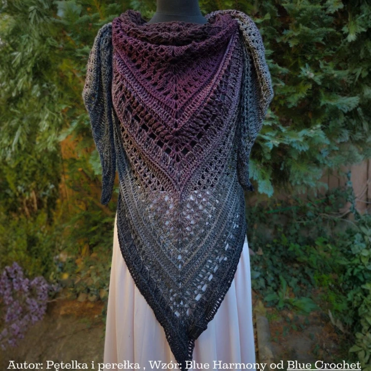 Autor: Pętelka i perełka , Wzór: Blue Harmony od Blue Crochet