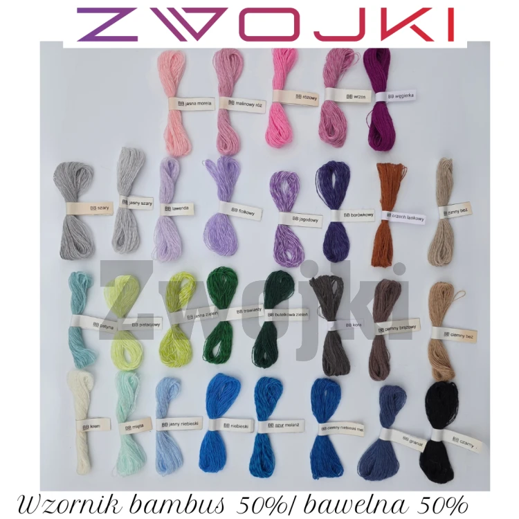 własny wybór kolorów Zwojka Bamboos
