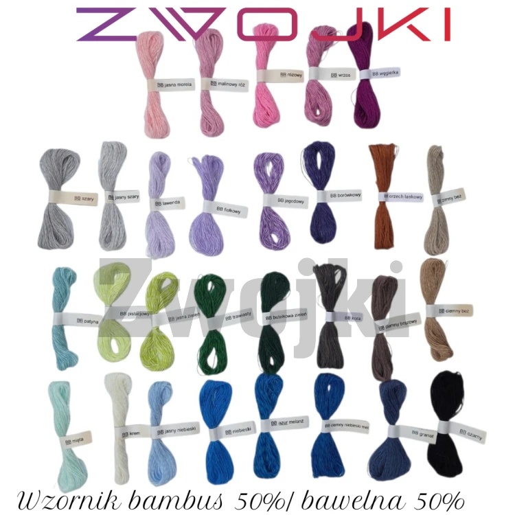 własny wybór kolorów Zwojka Bamboos