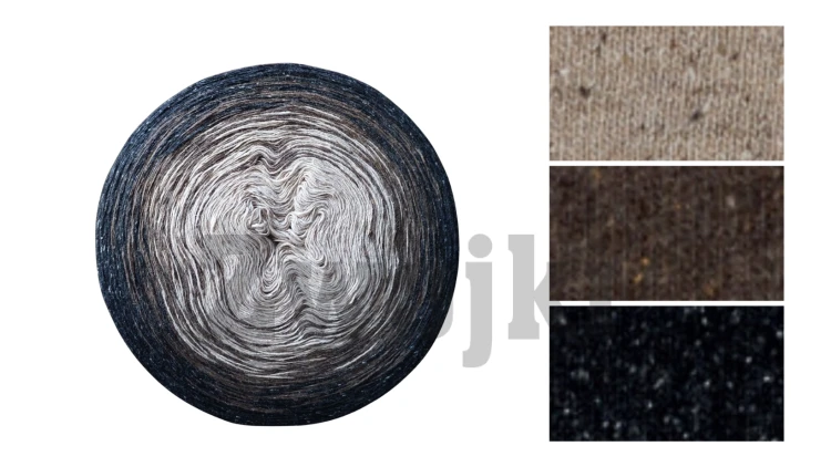 ZWOJEK Tweed Silk - Czarna Trufla/ 1500m