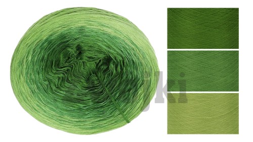 ZWOJEK Ba74 - paproć/zieleń/jasna zieleń