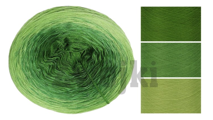 ZWOJEK Ba74 - paproć/zieleń/jasna zieleń