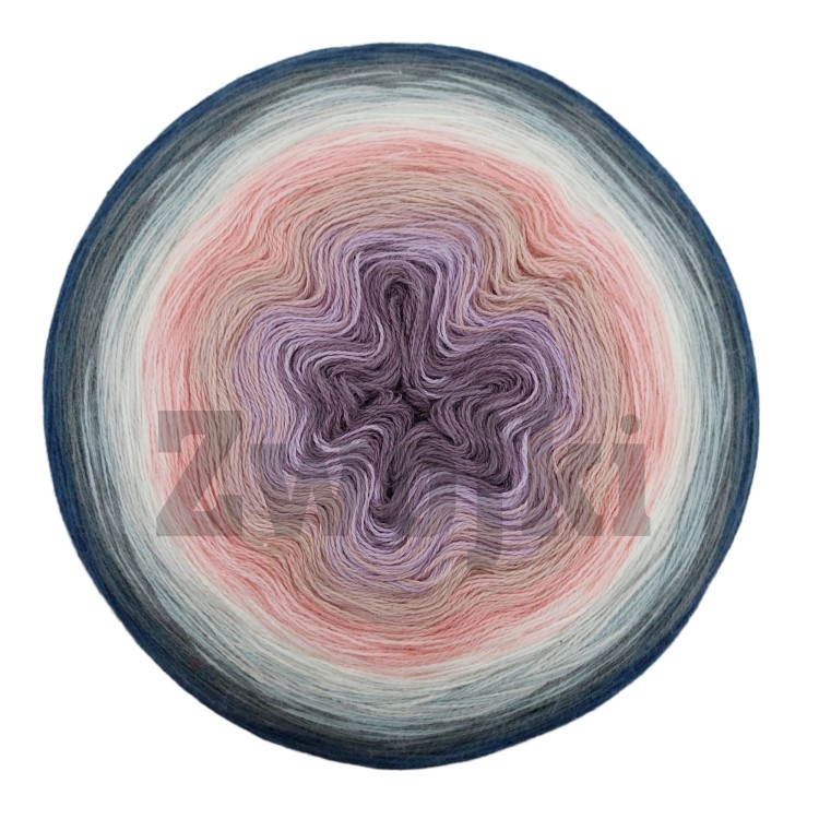 ZWOJEK Less Ba83 - Cozy Huggins- blady fiolet/ametyst/brudny róż/pastel róż/ciemna brzoskwinia/jasna morela/kreda/jasny szary/popiół/średni szary/granitowy/ciemnoniebieski